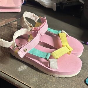 Stoney Clover Lane x Target‎ Women's Sports Sandals Shoes Green/Pink/Yellow (7)